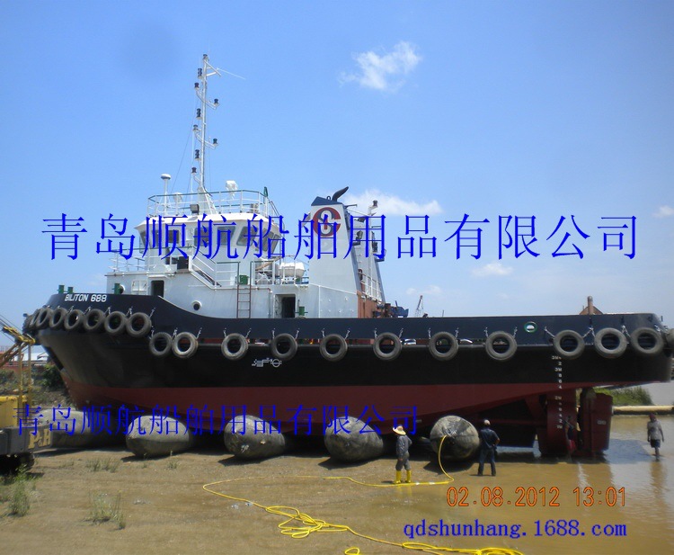 南通船廠(chǎng)修船用天然膠氣囊1.5*10米船舶上排下水用